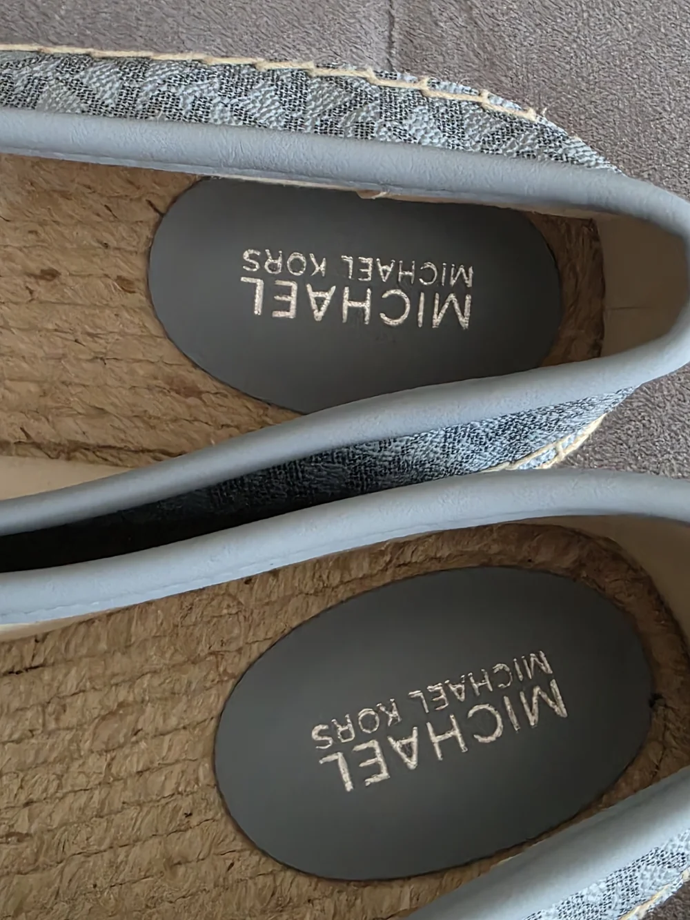 Michael Kors MK Nautical Espadrille Flats Blue Sailboat Lighthouse Size 8.5 New
